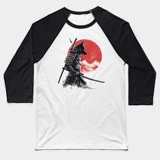 samurai wolf Baseball T-Shirt